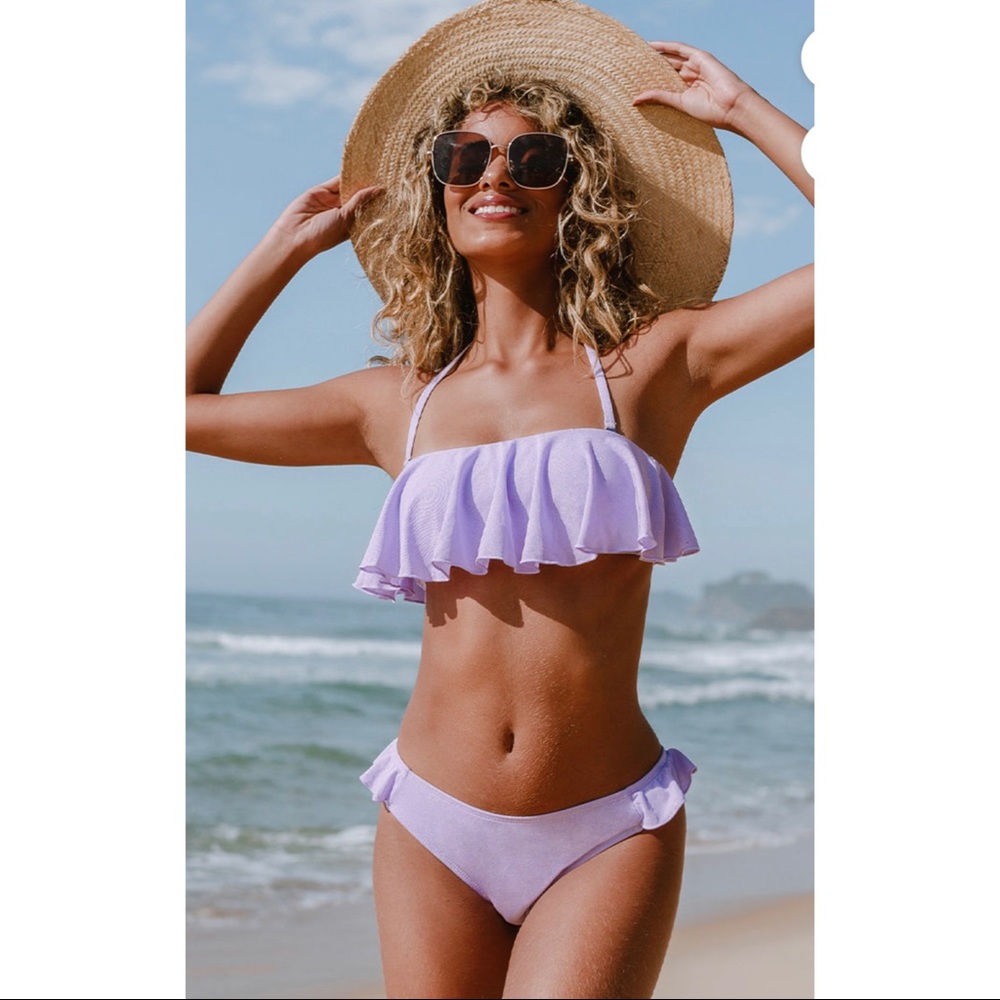 CUPSHE MOONLIGHT SHIMMER BIKINI MEDIUM NEW WITH TAGS